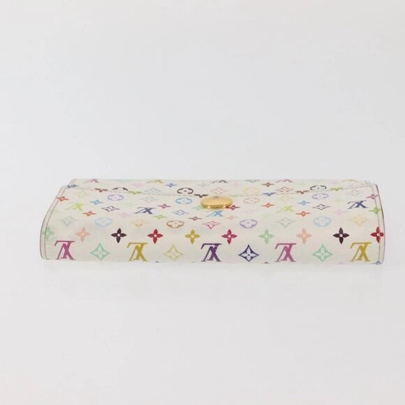 LOUIS VUITTON Multicolor Portefeuille Sarah Wallet White M93532 LV Auth 143004 - Picture 8 of 16
